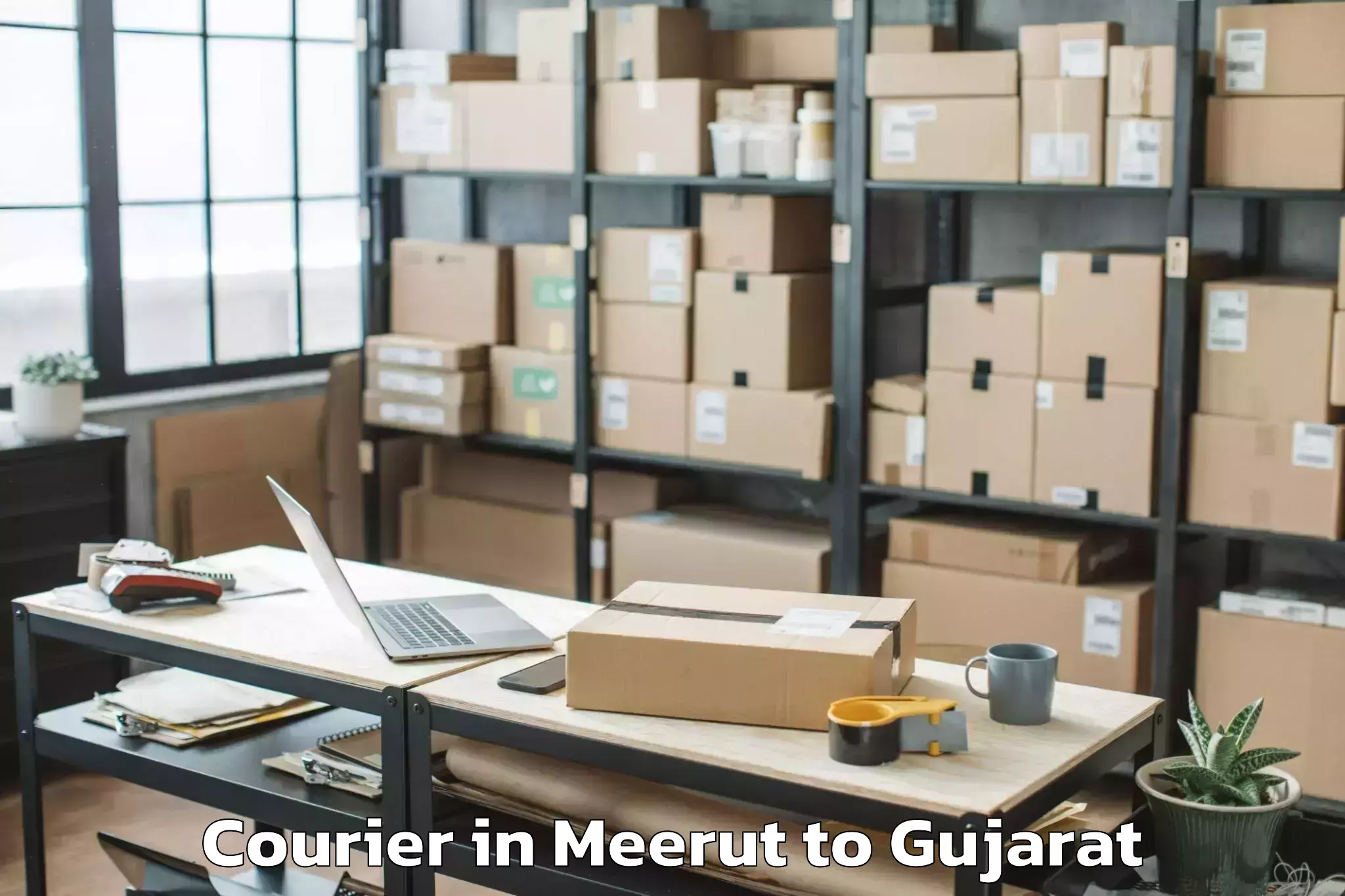 Reliable Meerut to Shree Somnath Sanskrit Univers Courier